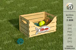 Personalized Pet Toy Basket Laser Cut. Wooden Toy Box SVG Product Image 1
