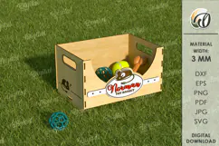 Personalized Pet Toy Basket Laser Cut. Wooden Toy Box SVG Product Image 1