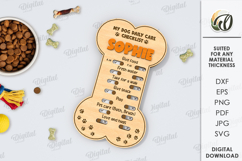 Personalized Pets Tracker. Wooden Pets Care Checklist SVG Product Image 1