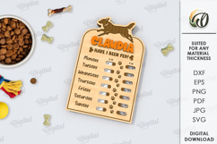 Personalized Pets Tracker. Wooden Pets Care Checklist SVG Product Image 1
