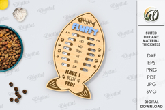 Personalized Pets Tracker. Wooden Pets Care Checklist SVG Product Image 1