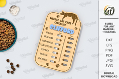 Personalized Pets Tracker. Wooden Pets Care Checklist SVG Product Image 1