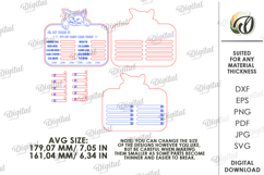 Personalized Pets Tracker. Wooden Pets Care Checklist SVG Product Image 3