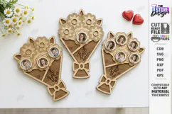 Mother's Day Photo Bouquet Laser Cut | Photo Frame Kit | CNC Product Image 1