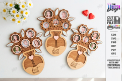 Mother's Day Photo Bouquet Laser Cut | Photo Frame Kit | CNC Product Image 1