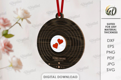 Personalized Song Ornament Laser Cut. Valentine SVG Product Image 1