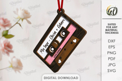 Personalized Song Ornament Laser Cut. Valentine SVG Product Image 1