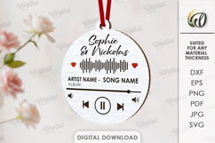 Personalized Song Ornament Laser Cut. Valentine SVG Product Image 1