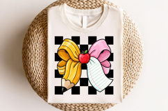 Personalized Teacher PNG Back to School Pencil &amp; Apple Bow Product Image 5