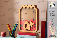 3D Personalized Teacher Token Jar Laser Cut. Reward Jar SVG Product Image 1
