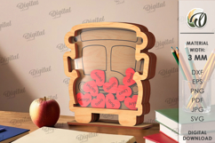 Personalized Teacher Token Jar Bundle Lasercut.Classroom Jar Product Image 16