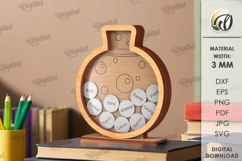 3D Personalized Teacher Token Jar Laser Cut. Reward Jar SVG Product Image 1