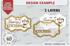 Wooden Kitchen Sign Laser Cut. Granny's Sign SVG Product Image 2