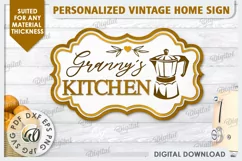 Wooden Kitchen Sign Laser Cut. Granny's Sign SVG Product Image 1