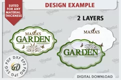 3D Wooden Garden Sign Laser Cut. Mama's Sign SVG Product Image 2