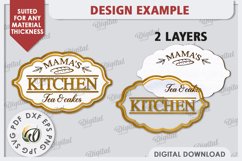 Wooden Kitchen Sign Laser Cut. Mama&#039;s Sign SVG Product Image 2