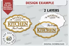Wooden Kitchen Sign Laser Cut. Mama's Sign SVG Product Image 2