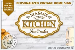 Wooden Kitchen Sign Laser Cut. Mama's Sign SVG Product Image 1
