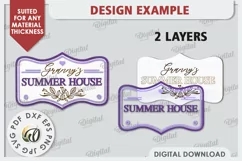3D Wooden Home Sign Laser Cut. Granny's Sign SVG Product Image 2