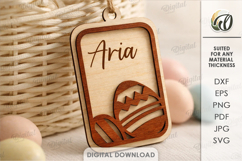 Personalized Easter Tag Laser Cut. Gift Tag SVG Product Image 1