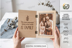 Personalized Folding Frame Laser Cut. Family Frame SVG Product Image 1