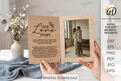 Personalized Folding Frame Laser Cut. Picture Frame SVG Product Image 1