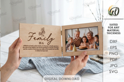 Personalized Folding Frame Laser Cut. Picture Frame SVG Product Image 1