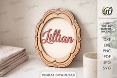 3D Personalized Name Plaques Bundle Lasercut. Wall Decor SVG Product Image 2