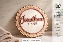 3D Personalized Name Plaque Laser Cut. Wall Decor SVG Product Image 1