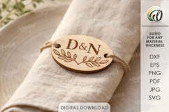 Personalized Tags Bundle Laser Cut. Engraved Name Tag SVG Product Image 4