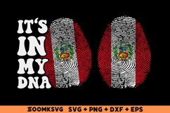It's in my DNA Peru Flag Fingerprint Sublimation PNG, SVG Product Image 1