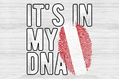 It's in my DNA Peru Flag Fingerprint PNG Sublimation Product Image 1