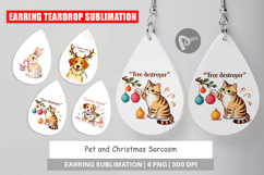 Earring Pet and Christmas Sarcasm Quotes Product Image 1