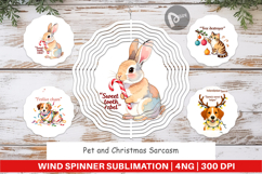 Wind Spinner Pet and Christmas Sarcasm Quotes Product Image 1