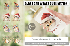 Glass Can Pet and Christmas Sarcasm Quotes Product Image 1