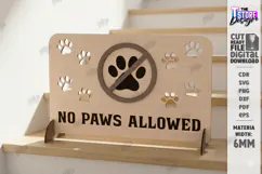 Pet Barrier Laser Cut|Dog Stopper|Dog Barrier|Stair Gate SVG Product Image 1