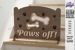 Pet Barrier Laser Cut|Dog Stopper|Dog Barrier|Stair Gate SVG Product Image 1