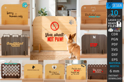 Pet Barrier Laser Cut Bundle | Pet Owner SVG | Dog Stopper Product Image 1