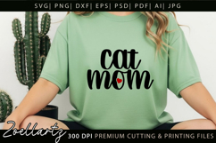Cat Mom SVG Pet Love Heart SVG Paw Print SVG Mothers Day SVG Product Image 2