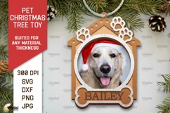 Pet Christmas Ornament Laser Cut. Pet Tree Toy SVG Design Product Image 1