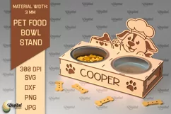 Dog Food Bowl Stand Laser Cut. Pet Bowl Stand SVG Product Image 1