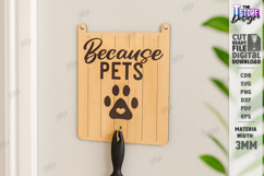 Pet Hair Roller Holder Laser Cut|Dog Leash Storage|Home Pets Product Image 1
