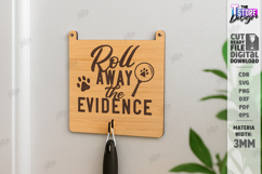 Pet Hair Roller Holder Laser Cut|Roll Away the Evidence SVG Product Image 1
