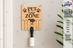 Pet Hair Roller Holder Laser Cut|Pet Hair Zone|Wall Sign SVG Product Image 1