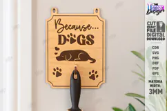 Pet Hair Roller Holder Laser Cut |Wall Signs SVG| Home Pets Product Image 1