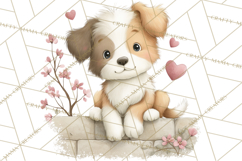 Valentine Pets Clipart, PNG, Cute Cats Dogs Bunnies Product Image 5