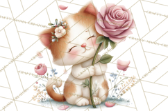 Valentine Pets Clipart, PNG, Cute Cats Dogs Bunnies Product Image 2