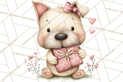 Valentine Pets Clipart, PNG, Cute Cats Dogs Bunnies Product Image 5