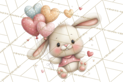 Valentine Pets Clipart, PNG, Cute Cats Dogs Bunnies Product Image 3