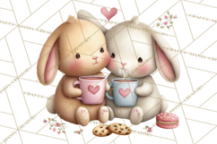 Valentine Pets Clipart, PNG, Cute Cats Dogs Bunnies Product Image 4